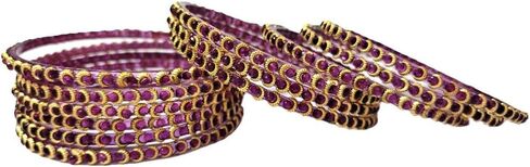 Shemass™ Half Moon Design Trendy Bangle Set For Women & Girls |Indian Bollywood Colourful Glass Bangles in Saudi Arabia