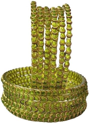 Shemass™ Half Moon Design Trendy Bangle Set For Women & Girls |Indian Bollywood Colourful Glass Bangles in Saudi Arabia