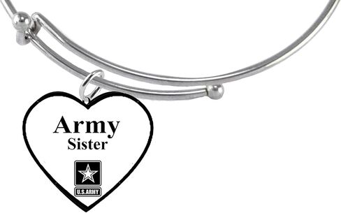 Army Sister Miracle Wire Bracelet, Will Fit Everyone. What A Wonderful Fun Gift For Yourself, Or Someone Special. Gift Ready, Comes In A Black Velvet Bag. Hypoallergenic. Handmade in The USA by Veterans. in Saudi Arabia