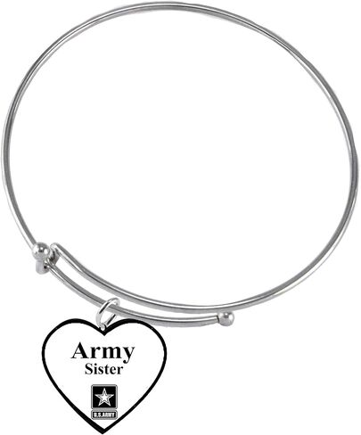 Army Sister Miracle Wire Bracelet, Will Fit Everyone. What A Wonderful Fun Gift For Yourself, Or Someone Special. Gift Ready, Comes In A Black Velvet Bag. Hypoallergenic. Handmade in The USA by Veterans. in Saudi Arabia