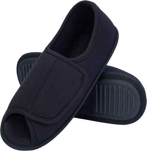 Magtoe Men’s Open-Toe Adjustable Memory Foam Slippers, Comfy and Breathable House Shoes for Indoor/Outdoor in Kuwait