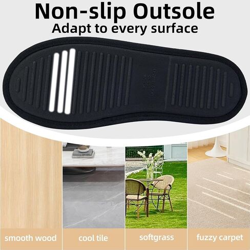 Magtoe Men’s Open-Toe Adjustable Memory Foam Slippers, Comfy and Breathable House Shoes for Indoor/Outdoor in Kuwait