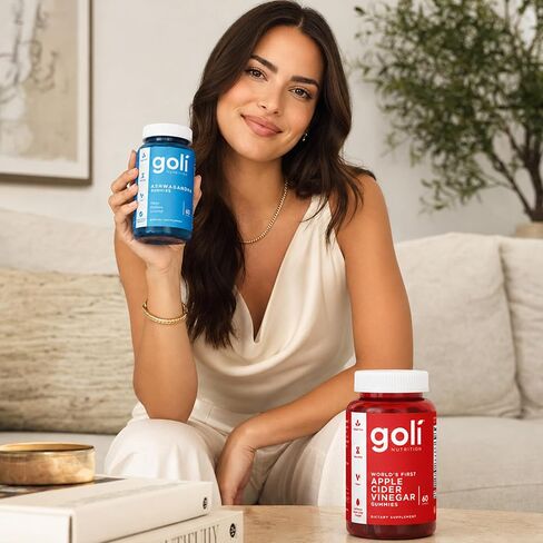 Goli Power Wellness Duo for Stress & Wellness Support – Apple Cider Vinegar & Ashwagandha Gummies with Vitamin B12 & Vitamin D, Gluten-Free, Vegan, Non-GMO & Gelatin-Free in Kuwait