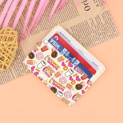 حامل بطاقة Lywjyb Birdgot Donut Coffee، محفظة بطاقات برأس على الأرجح، محفظة دونات بيكر هدية القهوة مدمن القهوة (ربما حامل Dun) in Kuwait