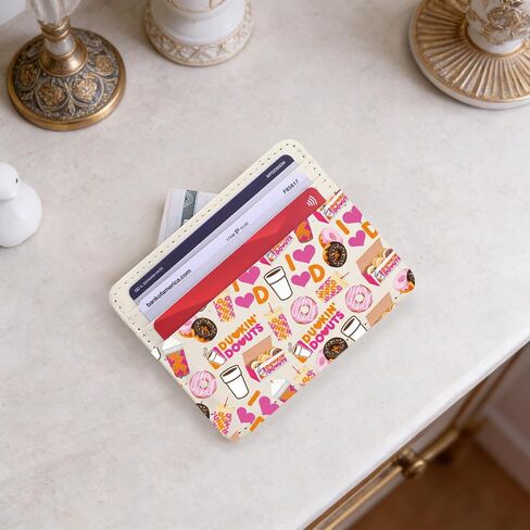 حامل بطاقة Lywjyb Birdgot Donut Coffee، محفظة بطاقات برأس على الأرجح، محفظة دونات بيكر هدية القهوة مدمن القهوة (ربما حامل Dun) in Kuwait