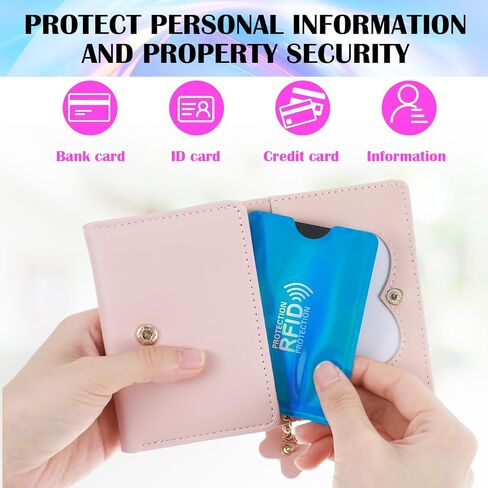 24 قطعة من الأكمام الملونة RFID لبطاقات الائتمان، وأكمام آمنة لحماية سرقة الهوية، واقيات بطاقات رفيعة من رقائق الألومنيوم المقاومة للماء لمحفظة جواز السفر لبطاقة الخصم in Kuwait
