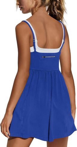 LAMISSCHE Women Casual Strappy Romper Summer Spaghetti Strap Jumpsuits Sleeveless One Piece Outfits with Pockets in Saudi Arabia