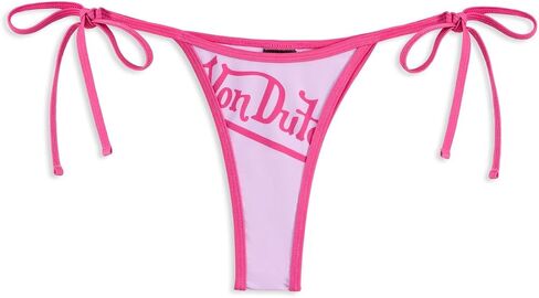 Von Dutch Cheeky Bikini Bottoms for Women, Y2K Swim Low Rise Bathing Suit Bottoms, High Cut Leg in Kuwait