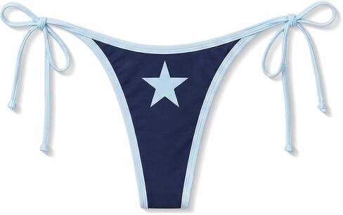 Von Dutch Cheeky Bikini Bottoms for Women, Y2K Swim Low Rise Bathing Suit Bottoms, High Cut Leg in Kuwait