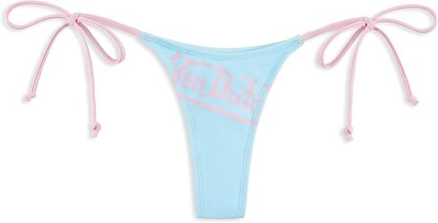 Von Dutch Cheeky Bikini Bottoms for Women, Y2K Swim Low Rise Bathing Suit Bottoms, High Cut Leg in Kuwait