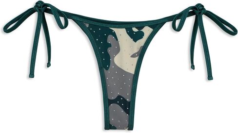 Von Dutch Cheeky Bikini Bottoms for Women, Y2K Swim Low Rise Bathing Suit Bottoms, High Cut Leg in Kuwait
