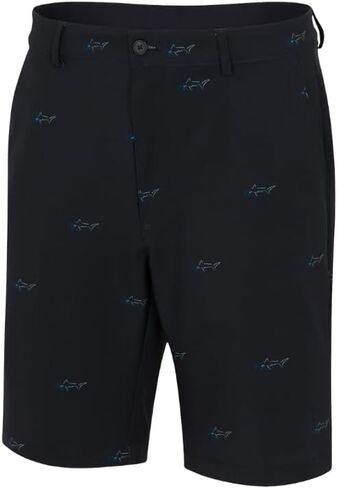 Greg Norman Men's 9.5" Classic Scattered Shark Tech Short in Kuwait