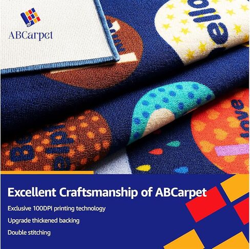Blue Classroom Rug for Kids, 7'6''x13'1'' Durable Nylon Classroom Seating Rug with Non-Slip Backing, School Carpet for Circle Time, Preschool, Daycare, Playroom, Learning & Reading Area in Saudi Arabia