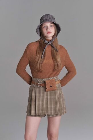 WHITE SANDS MOJA Check Wool Bucket Hat GIRONA Adjustable Strap Warm Winter Hat for Women in Saudi Arabia