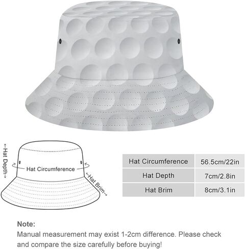 Golf Ball Bucket Hat for Men Women Packable Fisherman Hat Sun Cap Outdoor Travel Beach Caps in Saudi Arabia