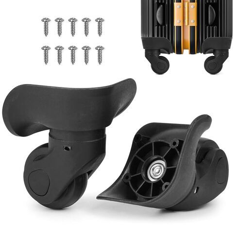 2 Pcs Luggage Wheels Replacement - Left & Right Suitcase Swivel Caster Wheels with Screws,360 Degree Rotation,Suitcases Replacement Wheels for Trolley, W041-2 S, 2in in Kuwait