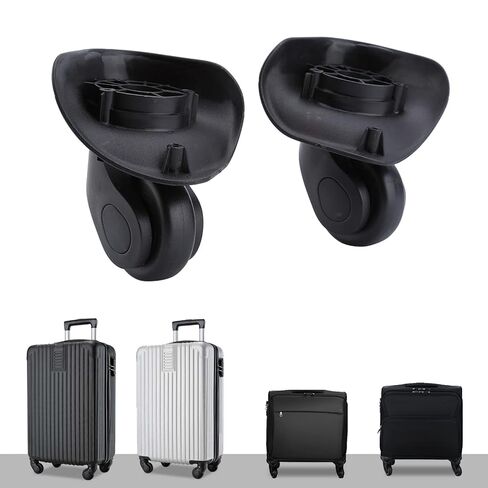 2 Pcs Luggage Wheels Replacement - Left & Right Suitcase Swivel Caster Wheels with Screws,360 Degree Rotation,Suitcases Replacement Wheels for Trolley, W041-2 S, 2in in Kuwait