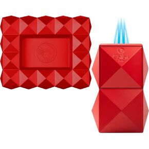 Colibri Quasar Ashtray (Red) + Colibri Quasar Table Triple Flame Lighter (Red) in Saudi Arabia