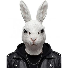 Rabbit Mask Bunny Costume Halloween Animal mask Carnival Cosplay Party Prop in Saudi Arabia