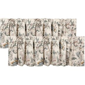 2 Panels Curtain Valances for Windows,52in x18in Blackout Window Treatment Valances,Decorative Valances with 1.9in Rod Pockets,Brown Flower in Saudi Arabia