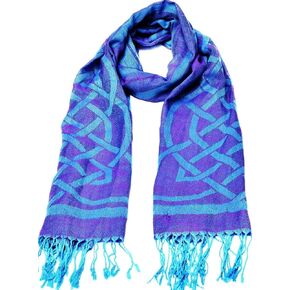 Traditional Connemara Celtic Designed Scarf, Purple And Blue Colour in Saudi Arabia