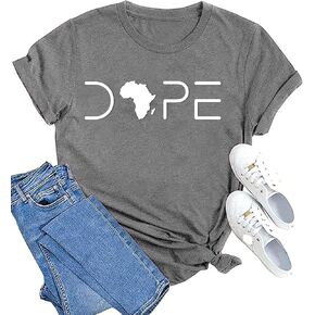 SUWATOIN Womens Black Pride Shirts Black History Month T-Shirt Juneteenth Tee African American Melanin Short Sleeve in Kuwait