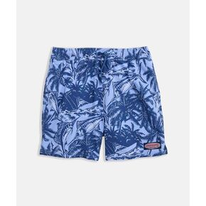 vineyard vines Boys' Printed Chappy Swim Trunks, Sportfish Palm-Serenity Blue, L in Kuwait