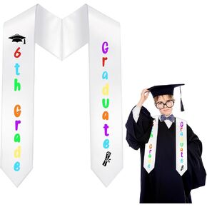 6th Grade Graduation Stole Class of 2026 Sixth Grad Decorations Supplies Middle School Elementary Graduation Sash Decor for Students Supplies in Saudi Arabia