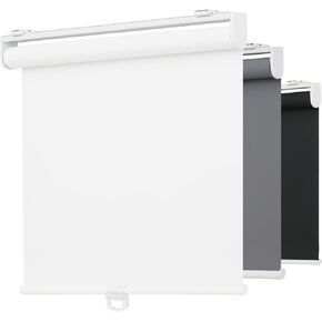 Indoor Cordless Roller Shades for Windows,Light Filtering Rolled Up Blinds with Spring System,Thermal Insulated UV Protection Fabric for Home and Office (Grey,28" W x 72" H) in Kuwait