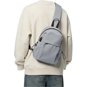 SEAFEW Blue Sling Crossbody Backpack Shoulder Messenger Bag for Men, Mini Anti Theft One Strap Motorcycle Backpack Sling Tactical Chest Bag for Travel Hiking Sport Gym in Saudi Arabia