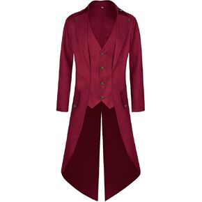 Mens Steampunk Tailcoat Jacket Pirate Coat Victorian Tailcoat Jacket Gothic Coat Halloween Costume in Saudi Arabia