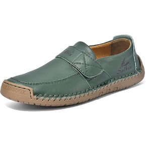 Women's Leather Handmade Penny Loafers with Hook and Loop Casual Comfortable Soft Sole Flat Moccasins Lightweight Outdoor Anti Slip Driving Walking Shoes in Saudi Arabia