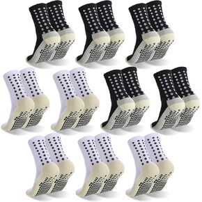 10 Pair Kids Grip Soccer Socks Bulk Non Slip Socks for 6-12 Years Old Boys Girls Kids Football Basketball Athletic Sports Sock in Kuwait