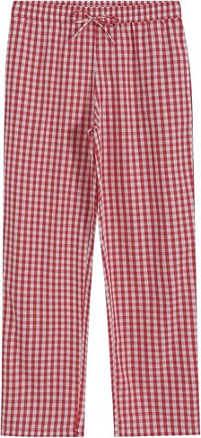 Latuza Women's Tall Gingham Pants 32"/34" Inseam Cotton Pajama Lounge Pants in Kuwait