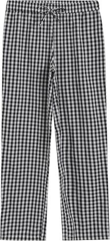 Latuza Women's Tall Gingham Pants 32"/34" Inseam Cotton Pajama Lounge Pants in Kuwait