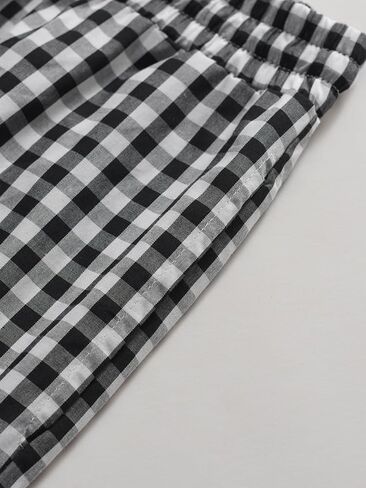 Latuza Women's Tall Gingham Pants 32"/34" Inseam Cotton Pajama Lounge Pants in Kuwait