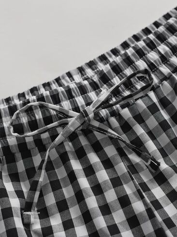 Latuza Women's Tall Gingham Pants 32"/34" Inseam Cotton Pajama Lounge Pants in Kuwait