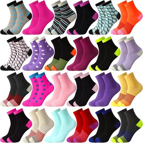 Eurzom Crew Socks Bulk Pack for Women Men Colorful Patterned Socks Value Set for Work Casual Wear Sports Mum Gift in Kuwait