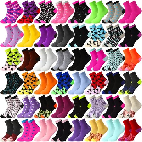Eurzom Crew Socks Bulk Pack for Women Men Colorful Patterned Socks Value Set for Work Casual Wear Sports Mum Gift in Kuwait