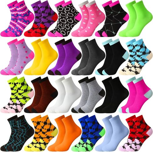 Eurzom Crew Socks Bulk Pack for Women Men Colorful Patterned Socks Value Set for Work Casual Wear Sports Mum Gift in Kuwait