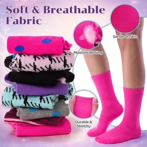 Eurzom Crew Socks Bulk Pack for Women Men Colorful Patterned Socks Value Set for Work Casual Wear Sports Mum Gift in Kuwait