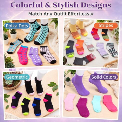 Eurzom Crew Socks Bulk Pack for Women Men Colorful Patterned Socks Value Set for Work Casual Wear Sports Mum Gift in Kuwait