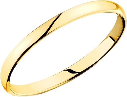 14k Rose White Yellow Gold 2mm Plain Wedding Band Light Comfort Fit Ring in Kuwait