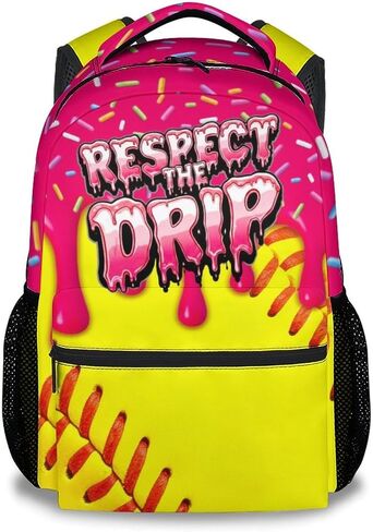 Boys Baseball Backpack for Teens School Bookbag - Kids Schoolbag with Drip Print for Sport Lovers Team School Supplies (17 Inch) in Saudi Arabia
