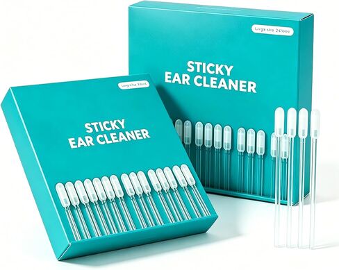 Earwax Removal Adhesive Swabs, 48 Pack Enhanced Adhesive Ear Digging Stick, Upgraded Sticky Ear Cleaning Swabs, with Dust Cover Packaging, for All Ages (2Box) in Kuwait