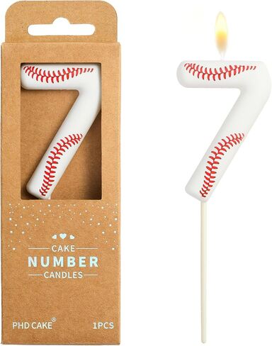 PHD CAKE 2.76 Inch Number 9 Baseball Birthday Candles, Baseball Number Candles, Cake Number Candles, Party Celebration, Style Candle in Kuwait