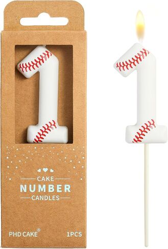 PHD CAKE 2.76 Inch Number 9 Baseball Birthday Candles, Baseball Number Candles, Cake Number Candles, Party Celebration, Style Candle in Kuwait