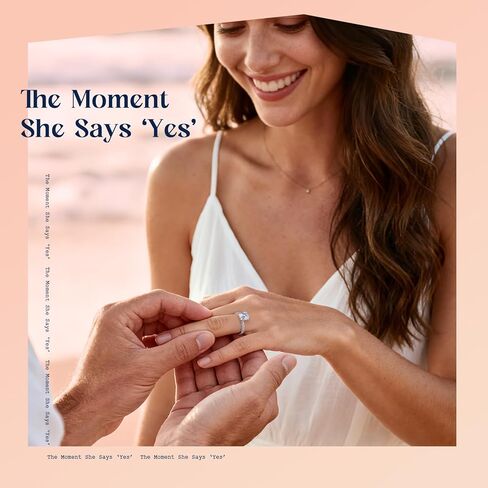 AVECON 4CT Radiant Cut Moissanite Engagement Rings for Women, Perfect for Romantic Proposal, D Color VVS1 Lab Created Moissanite, Sterling Silver White Gold Plated, Anniversary Valentines Gift, Size 5 in Kuwait