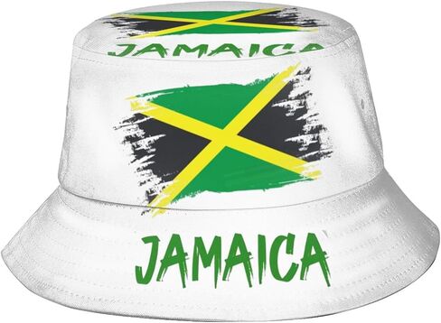 Jamaican Flag Bucket Hat – Rasta Style Summer Sun Hat, Packable Fisherman Cap for Men Women Teens in Saudi Arabia