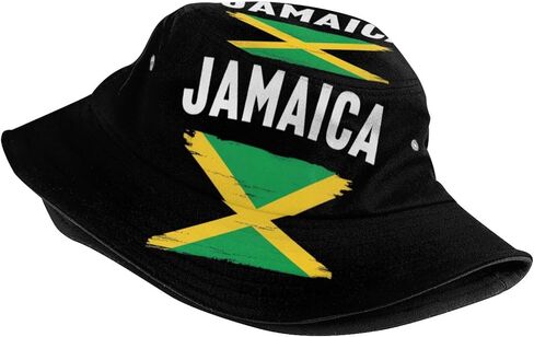 Jamaican Flag Bucket Hat – Rasta Style Summer Sun Hat, Packable Fisherman Cap for Men Women Teens in Saudi Arabia